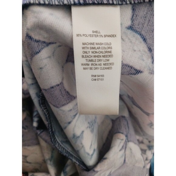 Eliza J Dress Women's 16w Navy Blue Floral Multi Color Plus Size Short Sleeve - Picture 4 of 11